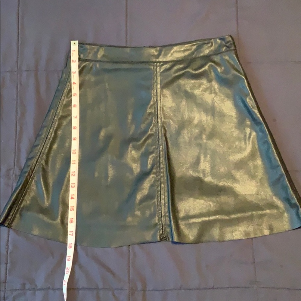 Sanctuary black leather-like circle skirt